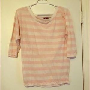 American Eagle pink and white stripe shirt.